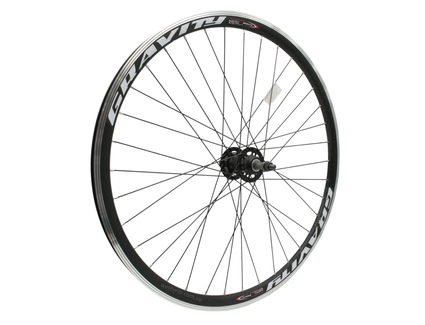 Колесо 27,5 зад, обід 2-ний чорний втулка SHUNFENG, диск 6 болтів, чорна спиця