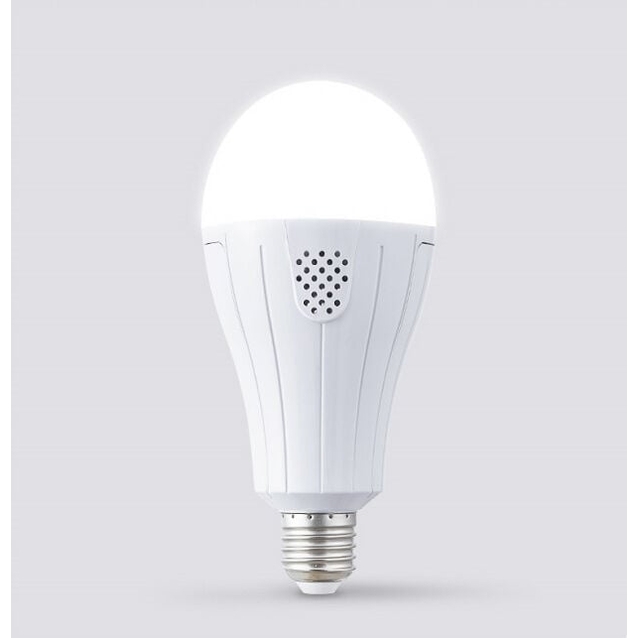 Лампа світлодіодна акумуляторна 15 W E27 (2 акумулятори 5000 mWh, 3.7 V в комплекті) 220В (LED A+) фото westvelo.com