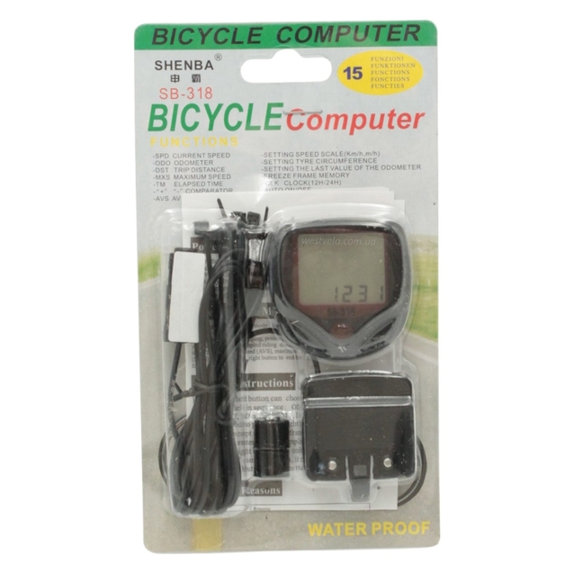 Велокомп'ютер SHENBA SB-318 (15 functions) фото westvelo.com