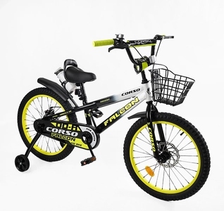 Дитячий велосипед 20 ST Corso «FALCON» FL-20299 дискові гальма, чорно-жовтий