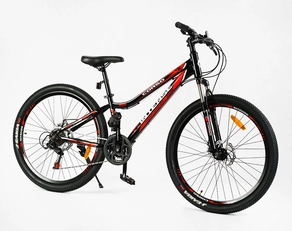 Велосипед 26 ST Corso «INTENSE» NT-26573 сталь 13", (к-т Saiguan) чорно-червоний
