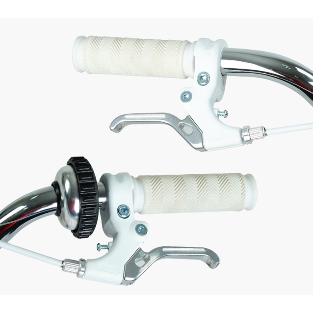 Дитячий велосипед 18 AL Corso «TAYGER» TG-60323 алюмінієва рама пудрово-білий, ручне гальмо, дод. колеса, дзвоник, бутилочка фото westvelo.com