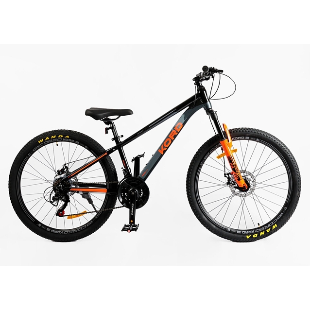Велосипед 26 AL Corso «KORD» KD-14670 алюміній 13", (к-т SHIMANO) чорно-червоний фото westvelo.com