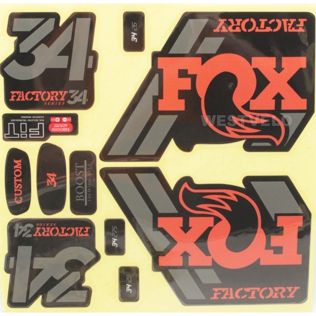 Наклейки на вилку. FOX "прінт 6" фото westvelo.com