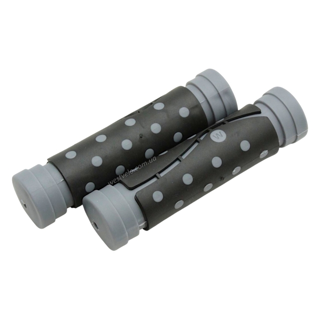 Гріпси гумові "Крапка" чорно-сірі фото westvelo.com