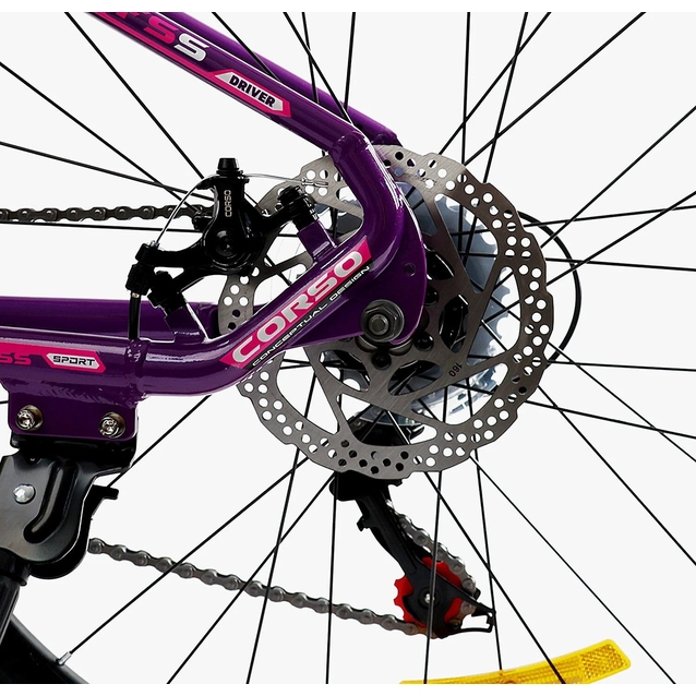 Велосипед 26 AL Corso «BLADE» BD-26228 алюміній 13", (к-т SHIMANO) фіолетово-чорний фото westvelo.com