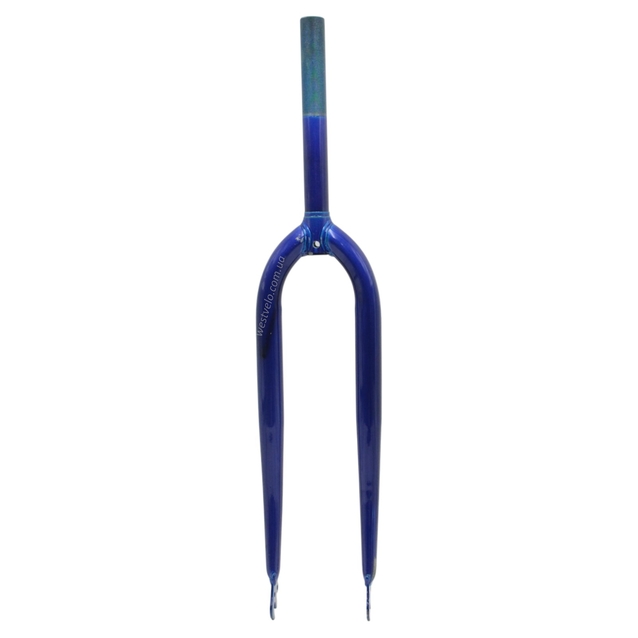 Вилка 28 сталева Ø25.4mm L-200mm р.з L-100mm синя фото westvelo.com