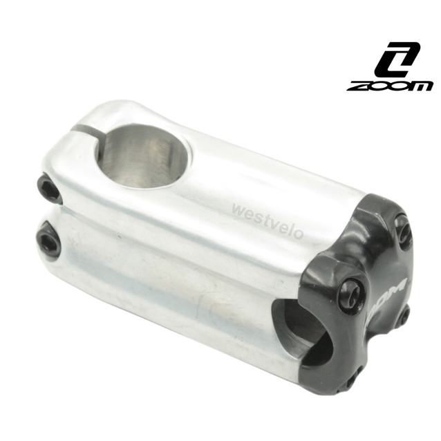 Винос руля на безрізьбову вилку ZOOM квадратний грубий білий L-80mm, Ø28.6-Ø25.4 фото westvelo.com