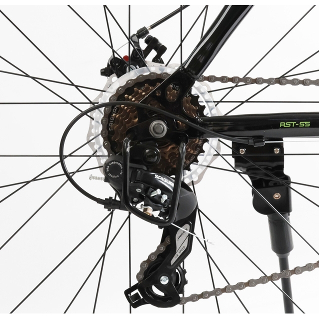 Велосипед 29 ST Corso «STELLAR» TL-29122 сталь 21", (к-т Saiguan) чорно-зелений фото westvelo.com