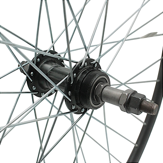 Колесо 28-29 зад, обід 2-ний чорний, втулка AL на промах чорна (Gravity) фото westvelo.com