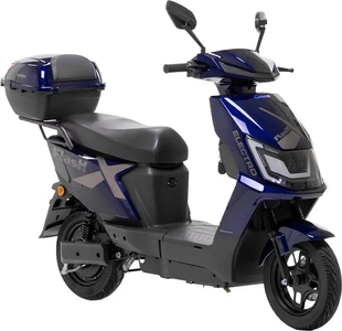 Електроскутер Corso «FLASHX» FL-174259 двигун 1200W, акумулятор 72V/23Ah графеновий, синій, колеса 10" + 1 ящик. акум