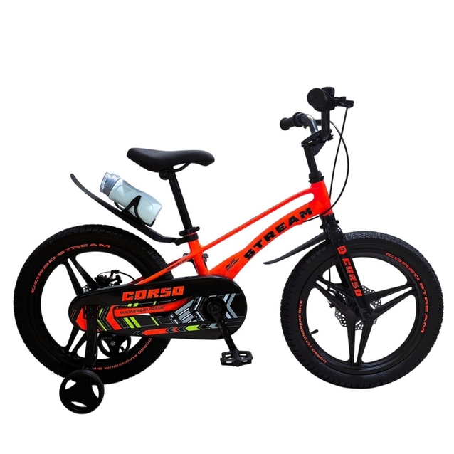 Дитячий велосипед 18 MG Corso «STREAM» SM-18761, магнієва рама, помаранчево-червоний фото westvelo.com