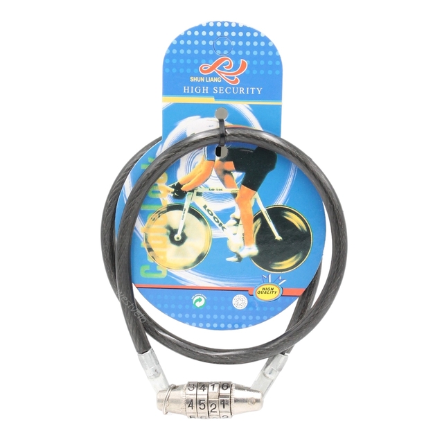 Замок на код 4 цифри SHUN LIANG Ø8mm-650mm фото westvelo.com