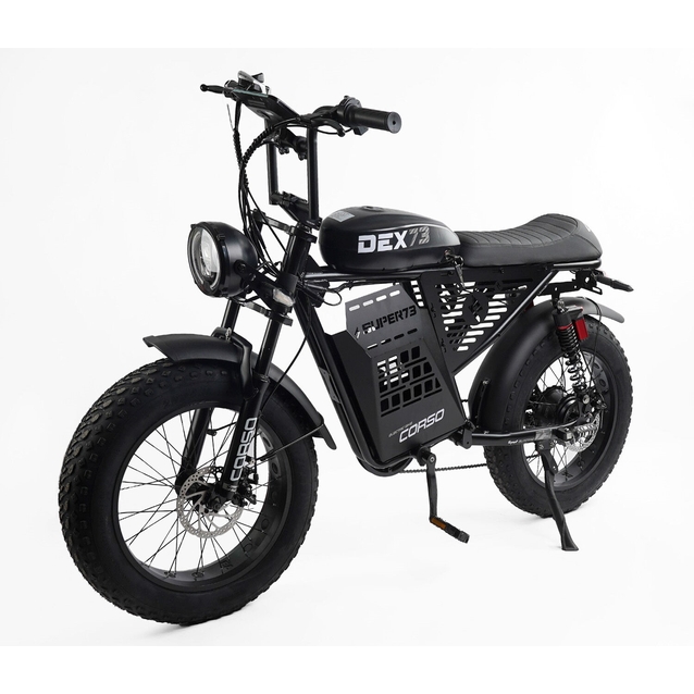 Електрофетбайк 20 ST Corso «DEX-73» DX-20772 сталь, двигун 500W, акумулятор 48V18A, (к-т SHIMANO) чорний фото westvelo.com