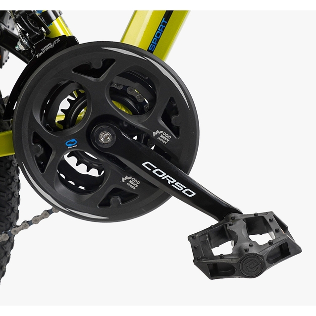 Велосипед 24 AL Corso «CONCEPT» CP-24010 алюміній 11", (к-т SHIMANO) жовтий фото westvelo.com