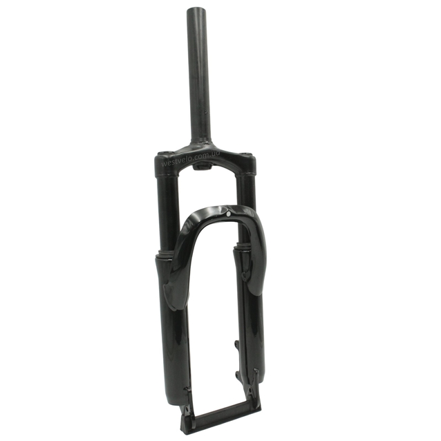 Вилка 20 аморт. безрізьб. Weiyi (318) Ø28.6mm disk. шток L-190mm чорна глянцева фото westvelo.com