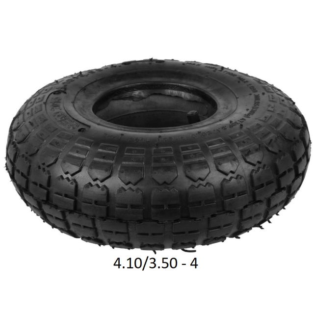 Покришка "4" 4.10/3.50-4  (4PR) + камера, кривий ніпель . фото westvelo.com