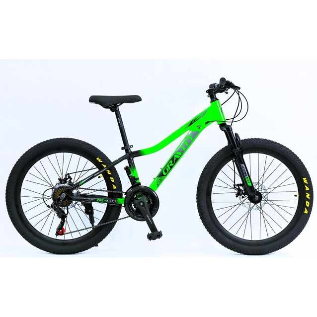 Велосипед 24 AL Corso «GRAVITY» GR-24558 алюміній 12", (к-т SHIMANO) салатовий