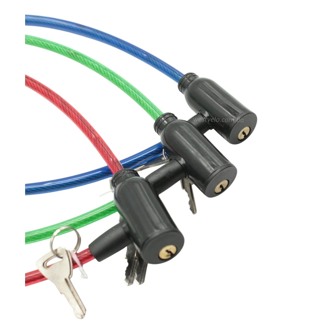 Замок на ключ MS-2 L-0.60m Ø-6mm (різні кольори) фото westvelo.com