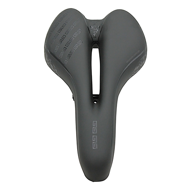 Сідло мтв з отвором AVANTI (AFT-84) GEL, чорне із чорною смугою фото westvelo.com