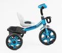 Дитячий велосипед 3-х колісний EVA (піна) Best Trike колеса 12-10, BS-24513 блакитний, сталева рама, фара з музикою та світлом, кошик фото westvelo.com