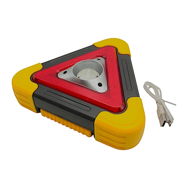 Ліхтар світлодіодний акумуляторний HB-6609, 4 режими, USB (500lm) сонячна батарея (знак аварійної зупинки) фото westvelo.com