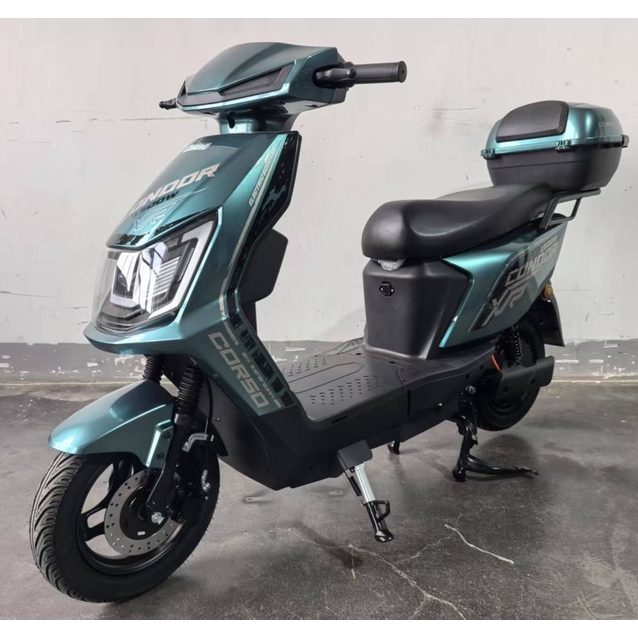 Електроскутер Corso «CONDOR» CD-311729, двигун 1500W, акумулятор 72V/30Ah літій-залізо-фосфатний, бірюзовий, колеса 10" фото westvelo.com