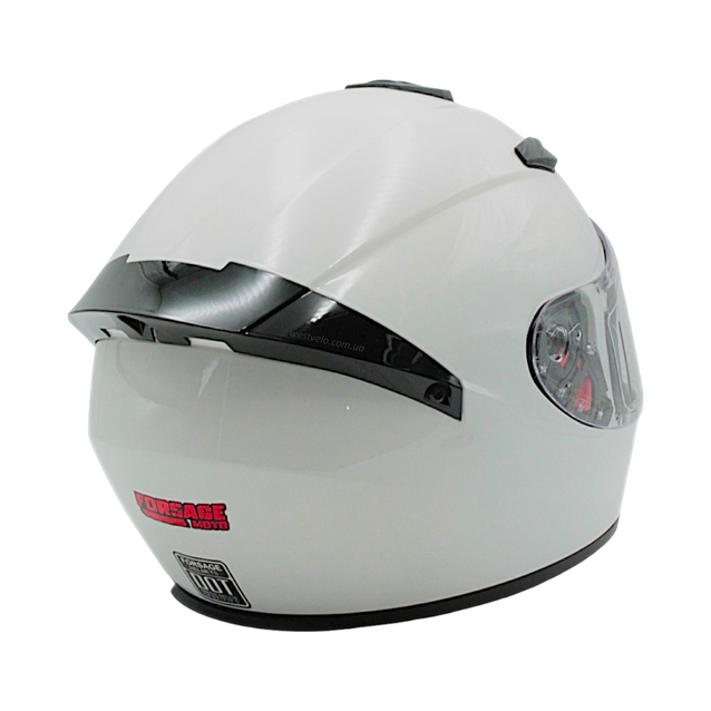 Мото шолом, закритий (L) "223" білий, глянцевий фото westvelo.com