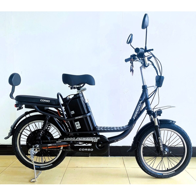 Електровелосипед 20 AL Corso «POWERFULL» FL-34071, алюміній, двигун 1000W, акумулятор 60V28Ah літієвий, темно сірий фото westvelo.com