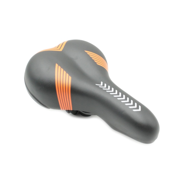 Сідло мтв CROSSER "Біла стрілка" чорно-оранжеве фото westvelo.com