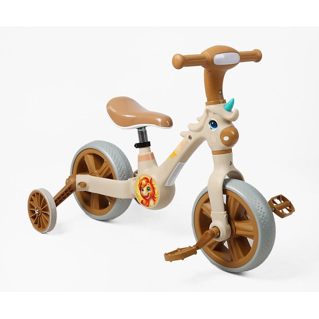 Велобіг-трансформер, 2-кол, 10 Best Trike JM-0102-8 коричневий, музика та підсвічування фото westvelo.com