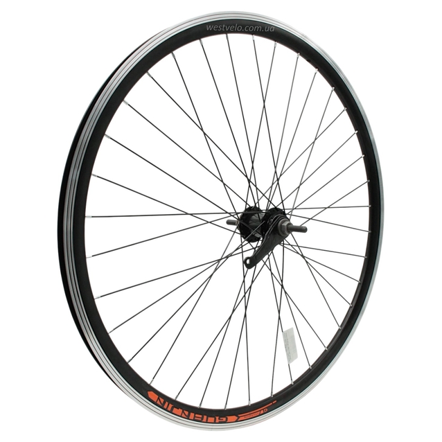Колесо 28-29 зад, обід 2-ний чорний, втулка. Falcon (чорна) + к-т, чорна спиця (Guan Gin) фото westvelo.com