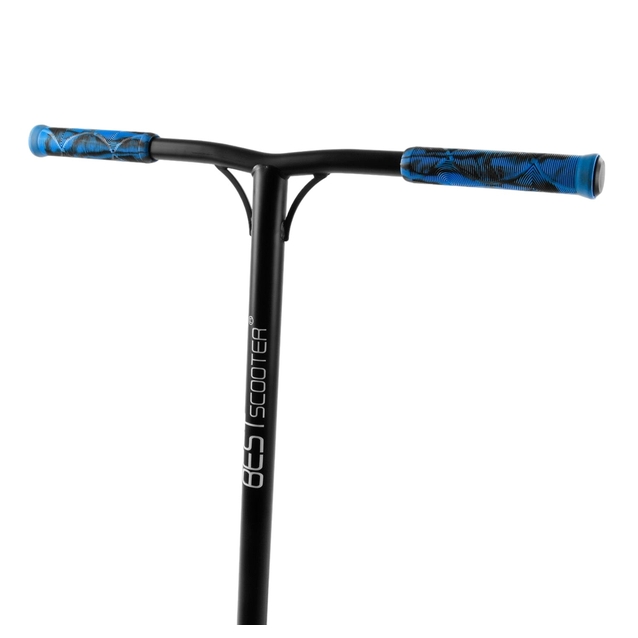 Самокат трюковий Best Scooter «SKULLS» BS-77566 чорно-синій, HIC-система, пеги, AL диск та дека, колеса PU Ø110mm, ширина керма - 60 см фото westvelo.com