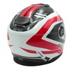Мото шолом, закритий (M 57-58) BLD-М65 інтеграл, білий глянець з червоно-чорним малюнком фото westvelo.com