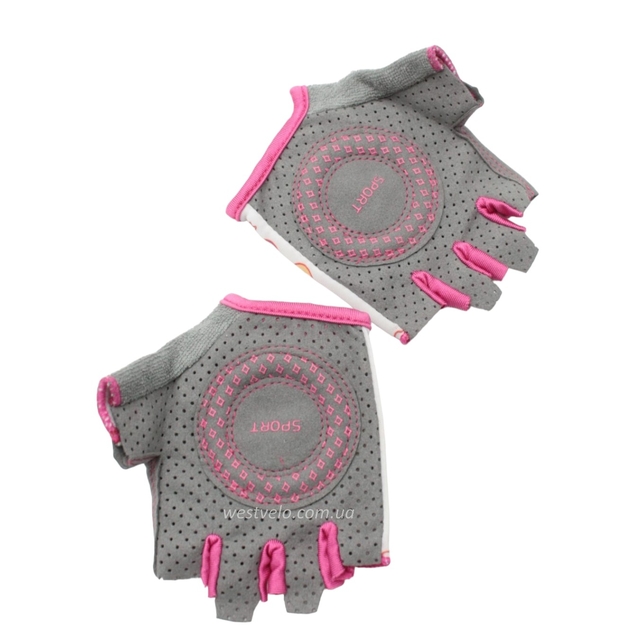 Рукавиці дитячі "М" біло-рожеві ЄДИНОРІГ фото westvelo.com