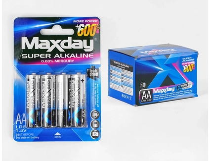 Батарейки пальчикові «Maxday» C 56962, АА 1,5V (4шт)