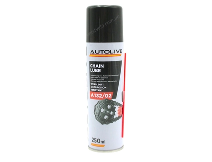 Мастило "CHAIN LUBE" для ланцюгів AUTOLIVE напівсинтетичне (аерозоль) 250мл. Мото-вело.