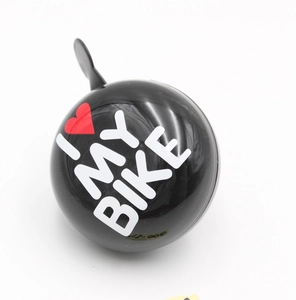 Дзвінок Green Cycle GCB-1058S «I LOVE MY BIKE» чорний Ø80мм