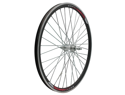 Колесо 27,5 зад, обід 2-ний чорний, втулка AL на віночках, диск різьба