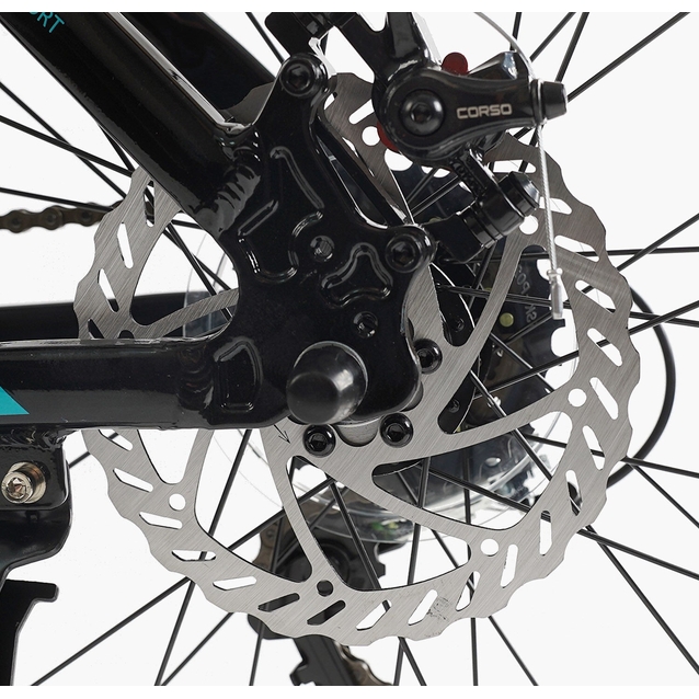 Велосипед 29 AL Corso «KORD» KR-11278 алюміній 17", (к-т SHIMANO) чорно-синій