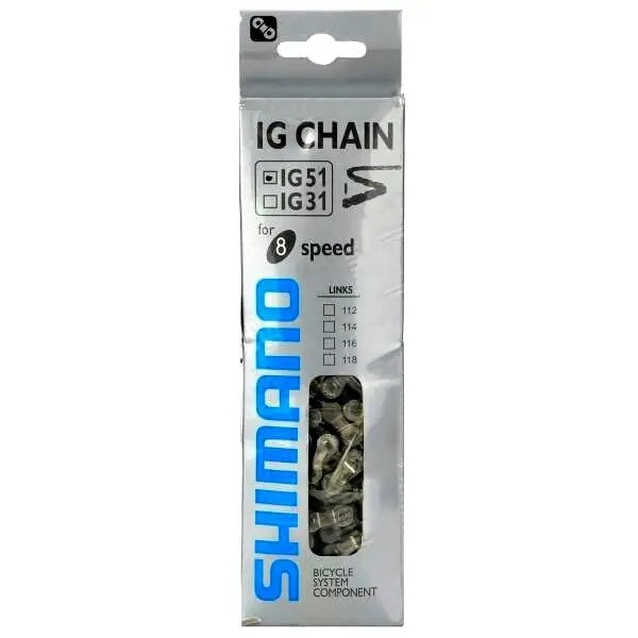 Ланцюг спорт 8 передач SHIMANO IG-51 116 ланок Б/З фото westvelo.com