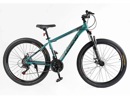 Велосипед 27.5 AL Corso «LEGEND» LG-27963 алюміній 15,5", (к-т SHIMANO) зелений