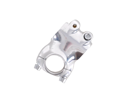 Винос руля на безрізьбову вилку AL. Ø28.6-Ø25.4мм, L-40мм, ZOOM (TDS-D120A-8) круглий срібний