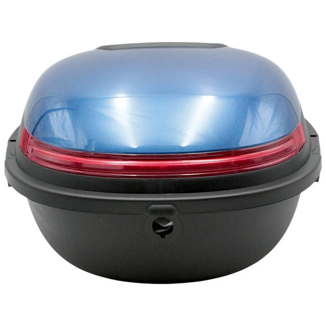 Кофр (багажник) для мотоцикла задній LIPAI (HP007) (360х280х240) 28L чорно-синій глянець, з катафотом, швидко з'ємний фото westvelo.com