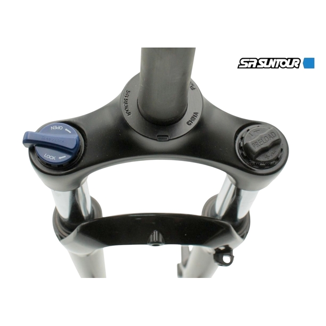 Вилка 29 аморт. безрізьб. SR SUNTOUR (XCТ-HLO) Ø28.6mm (1-1/8) disk AL. локаут шток L-255mm.хід:100мм фото westvelo.com
