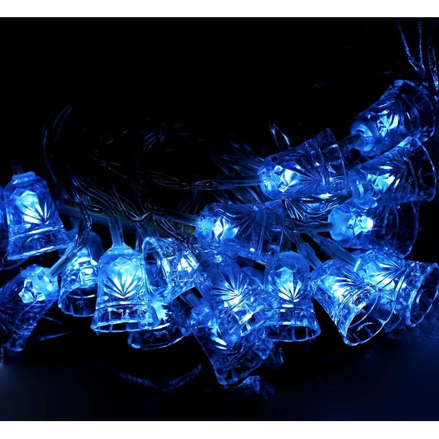 Гірлянда 2.95 м, 20 ліхтариків, «Дзвоники» на батарейках, жовте світло, 2 режими (C 61488) фото westvelo.com