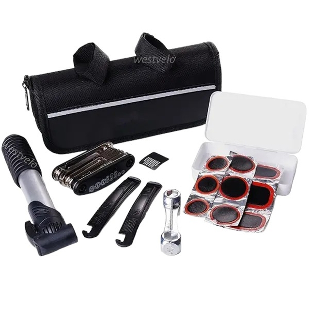 Сумка-аптечка на раму з інструментом з насосом для ремонту велосипеда фото westvelo.com