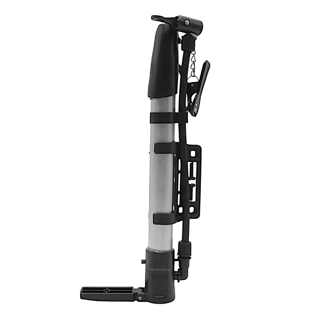 Насос вело MINI (NAITE) алюміній з кріпленням, сірий фото westvelo.com