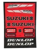 Наклейки "Suzuki/Dunlop" 5839A 11шт (22x32см) червоні фото westvelo.com