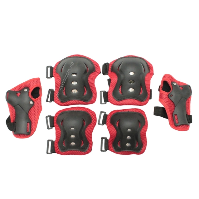 Комплект дитячого захисту, у сітці, 609 червоно-чорний фото westvelo.com